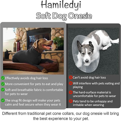 Hamiledyi Dog Onesie Anti-Licking Dog Bodysuit Spay Surgical