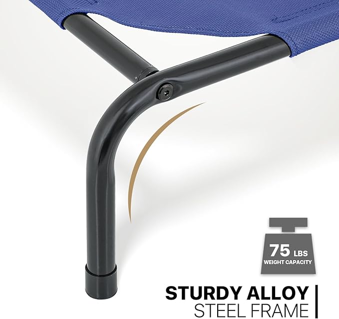 MoNiBloom Elevated Dog Bed Cooling Raised Ped Bed Portable Dog Cot for Camping or Beach 42 Inches