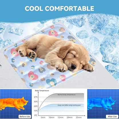 Enjoying Cooling Mat for Small Dogs Cats 11.8" x 15.75" Pet