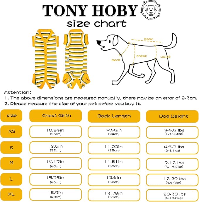 TONY HOBY Dog Pajamas