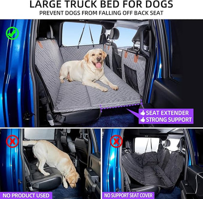 Dog Back Seat Extender for Truck F150/RAM1500/Silverado (Gray)