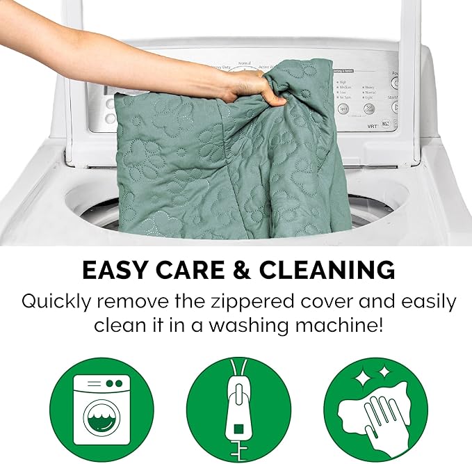 Furhaven Cooling Gel Dog Bed for Medium/Small Dogs w/ Removable Bolsters & Washable Cover 35 lbs