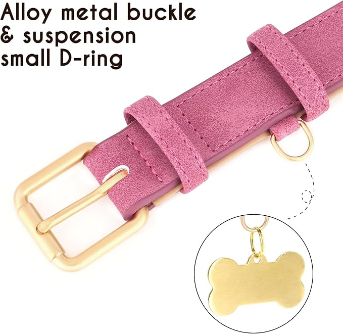 Didog Soft Padded Leather Dog Collar