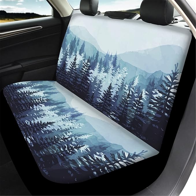 AFPANQZ Tree Pattern Car Rear Seat Cover Auto
