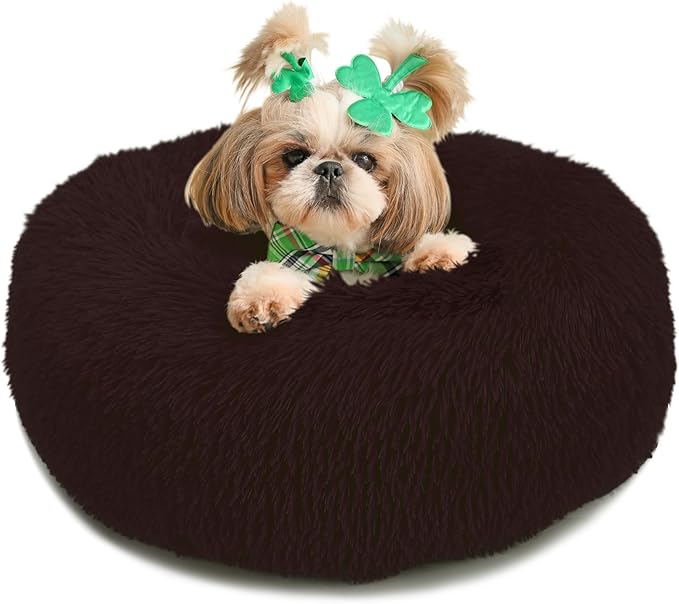 Black Dog Bed Extra Small Washable 15 inches 5 lbs