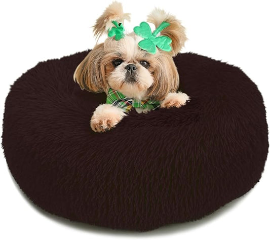 Black Dog Bed Extra Small Washable 15 inches 5 lbs