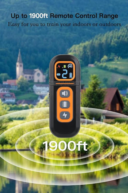 Strg Dog Shock Collar with Remote 1900ft IPX7 3 Training