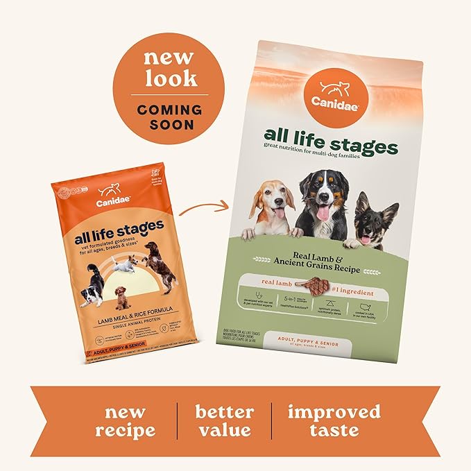 Canidae All Life Stages Dry Dog Food, Lamb Meal & Rice Formula, 5 lbs.