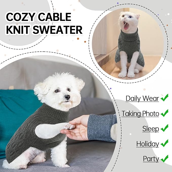 BRKURLEG Small Dog Sweaters