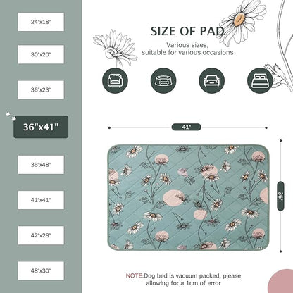 IEUUMLER Washable Pee Pads for Dogs 2 Pack EU007 (Green 36"X41"-2pcs)