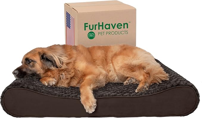 Furhaven Orthopedic Dog Bed for Large Dogs w/ Removable Washable Cover 150 lbs