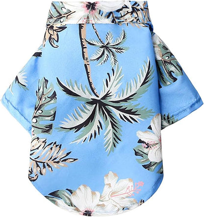 Dog Hawaiian Shirt Hawaii Style Summer Dog Clothes Boy Girl Breathable Cool Costume Beach Seaside Sweatshirt for Small Puppy Polo T-Shirt Pet Outfit