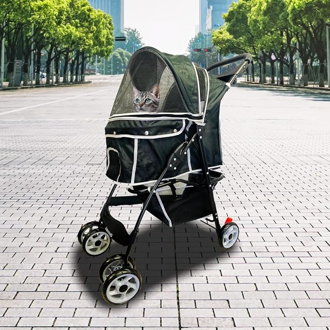 AmorosO 4 Wheels Pet Convenient Stroller
