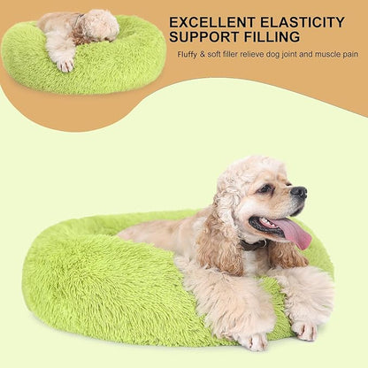 Calming Bed for Dogs 30 Inches Dark Gray