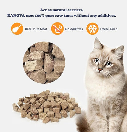 Freeze-Dried Chicken Liver Training Raw Single Ingredient Cat Treats, Solve Pet's Picky Eating Problem(Chicken Liver)