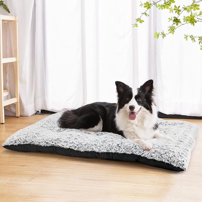 Dog Bed Kennel Pad Washable Anti-Slip Crate Mat (36-inch)