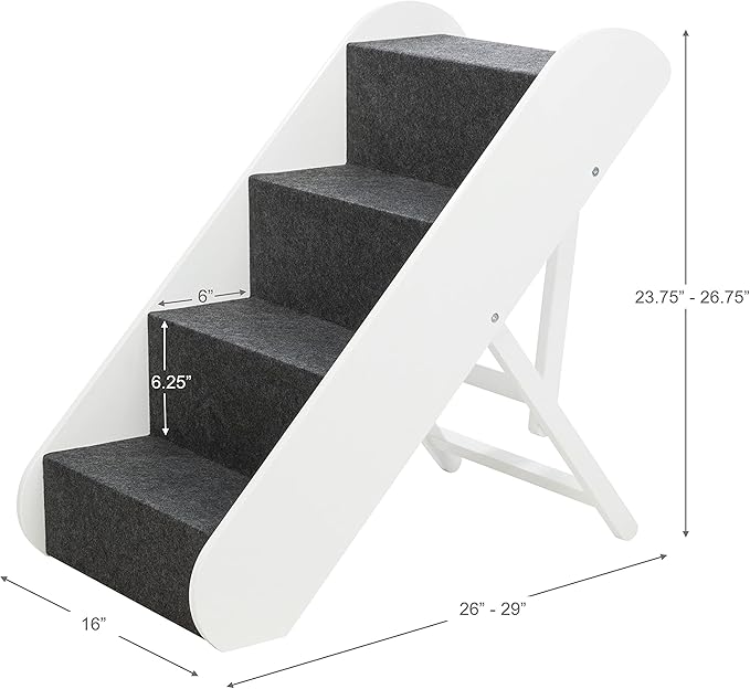 TRIXIE Adjustable 4-Step Pet Stairs