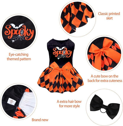 CuteBone Halloween Dog Dresses Velvet Holiday Small Dogs CVA42L-D