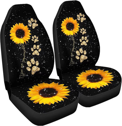 Sunflower Car Seat Covers 2PCS Auto