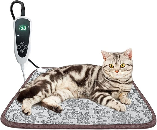 Pet Heating Pad 18x18 in Cat Heating Pads for Cats Waterproof Smart Thermostat Switch