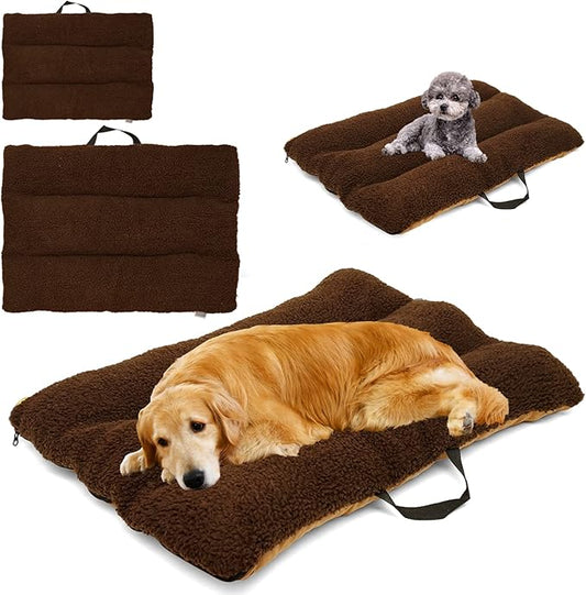 Large Dog Bed Crate Pad Luxury Plush Soft