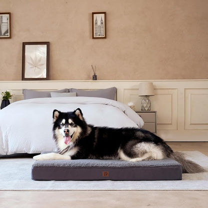 EHEYCIGA Washable Dog Beds for Large Dogs Grey(36 x 27)