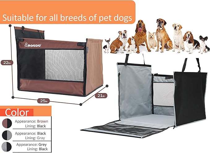 ROODO Dog Car Seat for Large Medium Dogs