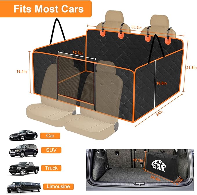 Back Seat Extender for Dog 300lb, Waterproof