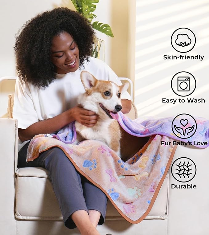 Luciphia 1 Pack 2 Pet Blankets for Dogs Cats Medium(30x20 inch)