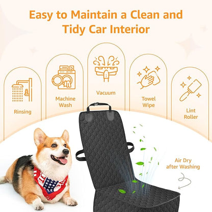 LOOBANI 2 Pack Front Dog Car Seat Cover: Waterproof Car Seat Covers for Dogs