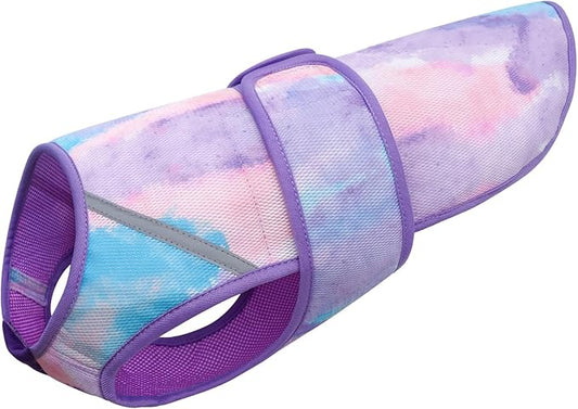 KYEESE Dog Cooling Vest Lightweight Dog Cooler Jacket 3D Breathable Mesh Dog Cooling Shirts with Reflective Stripe UV Protection Dog T Shirt for Beach