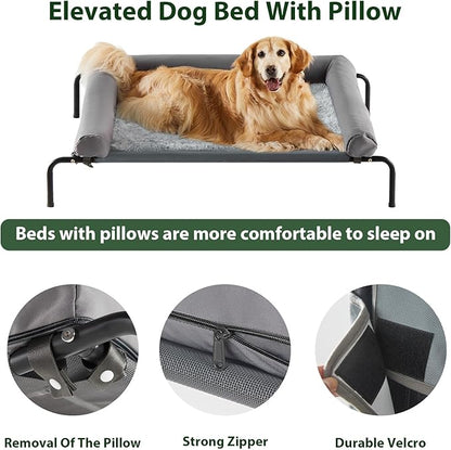 RRPETHOME Large Elevated Cooling Dog Bed