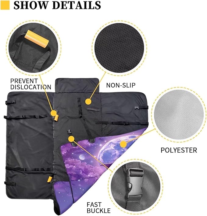 AFPANQZ Purple Moon Car Dog Cat Seat Cover