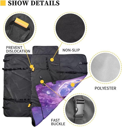AFPANQZ Purple Moon Car Dog Cat Seat Cover