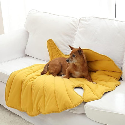 Leaf Shaped Cotton Dog Blankets for Small Medium Large Dogs 51.2''x43.3'' Pet