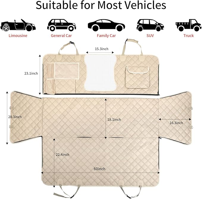 Dog Car Seat Cover for Back Seat Car Hammock