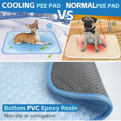 ULIGOTA Dog Cooling Mat Breathable Cooling Pad for Dog Cats Washable Pet Cooling Mat for Crate
