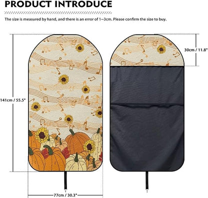 Yewattles Fall Musical Pumpkins Stain Resistant Car Seat