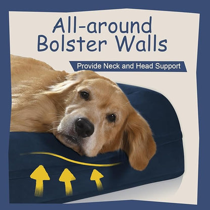 Orthopedic Washable Large Dog Bed: XLarge Dog Bed Bolster Waterproof