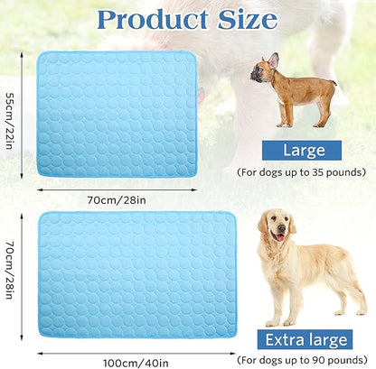 Pet Cooling Bed Mats Dog Cooling Mat Washable Comfort Breathable for Dogs and Cats Indoor Outdoor 59.05 * 39.37Inch)