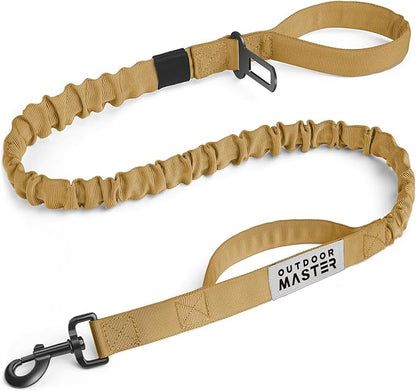 OutdoorMaster Bungee Dog Leash 2 Padded Leash,1 Seat 4 FT