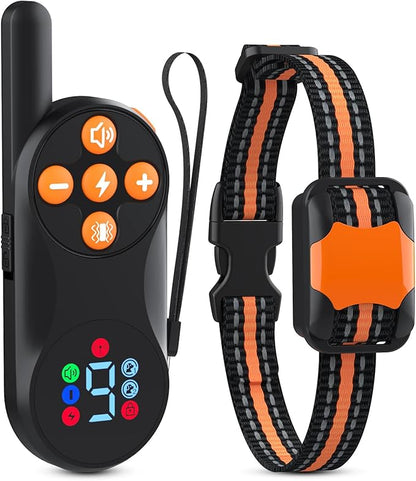 Dog Training Collar with Remote 1000FT Electric 3 Modes, Lock,IPX7 Waterproof