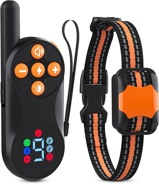 Dog Training Collar with Remote 1000FT Electric 3 Modes, Lock,IPX7 Waterproof