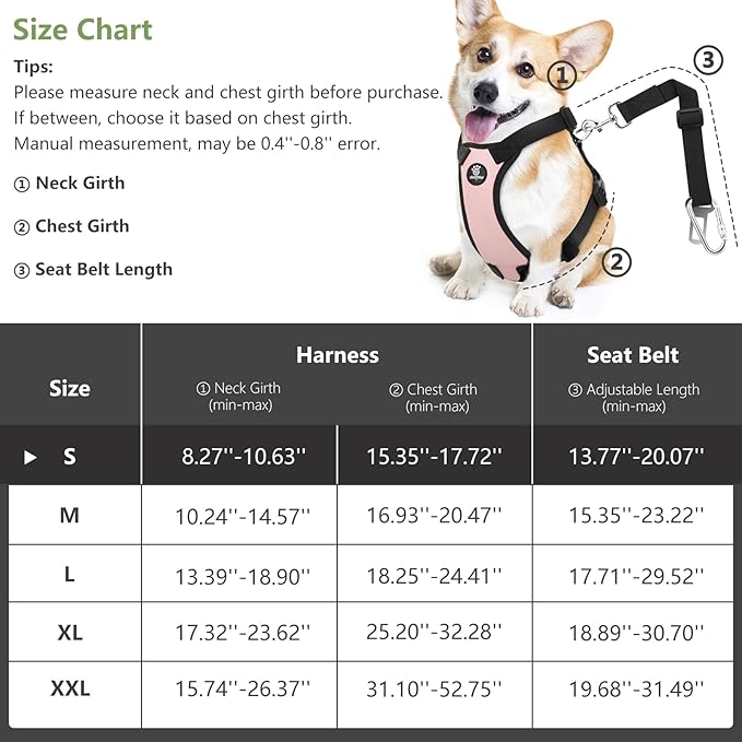 Dog Vehicle Safety Vest Harness