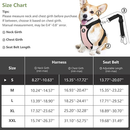 Dog Vehicle Safety Vest Harness