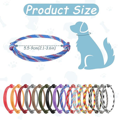 16Pcs Puppy ID Collars Whelping Soft Adjustable Bands, 16 Colors Puppy Collars Whelping Collars Bands Puppy Identification Collar for Newborn Pet Pup Collars for Dog Cat Rabbit Hamsters (Reusable)