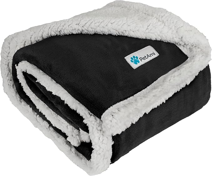 PetAmi Dog Blanket for Medium Large Dogs 40x60 Black