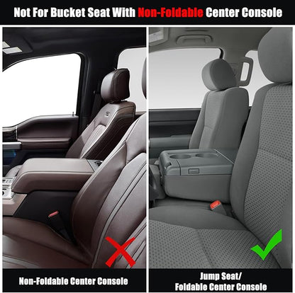 sportuli Truck Front Seat Cover Replce for Ford F150 F250 and Dodge Ram 1500 2500 with Foldable Bucket Console 600D Oxford