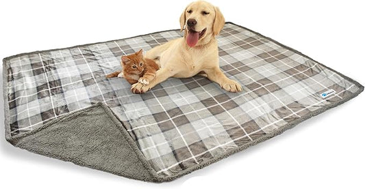 PetAmi WATERPROOF Dog Blanket for Medium Large Dog 60x40 Plaid