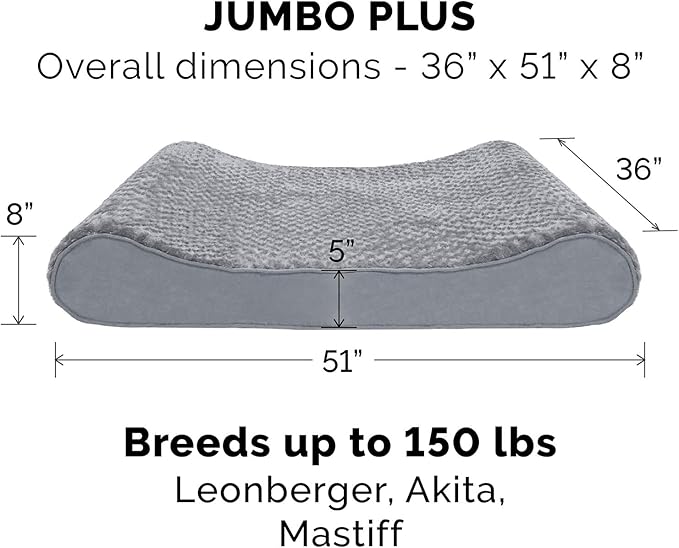 Furhaven Orthopedic Dog Bed for Large Dogs w/ Removable Washable Cover 150 lbs